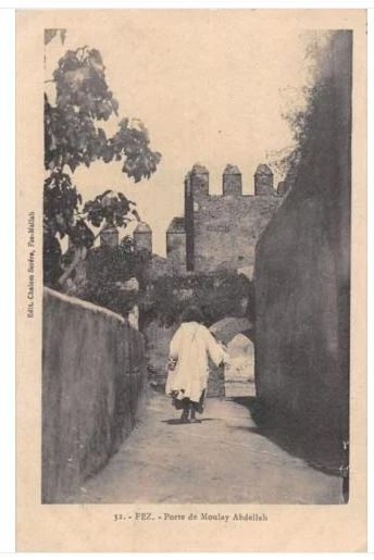 Cpa Maroc Fez Door De Moulay Abdellah