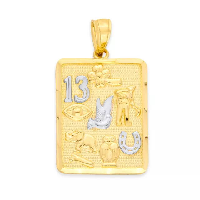 Solid Gold Lucky Charm Pendant in 10 or 14k, Good Luck Charm For Women