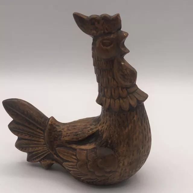 Treasure Craft Vintage Rooster Decor Figure 6.75” Tall X 6” Long Brown