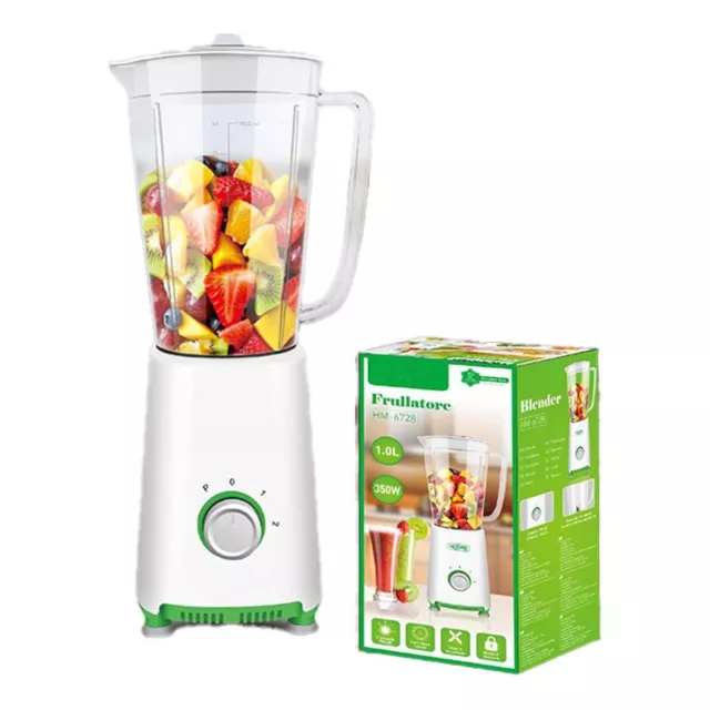 Frullatore Elettrico da Cucina 1L 350W per Verdure e Frutta con 2 Velocita piu