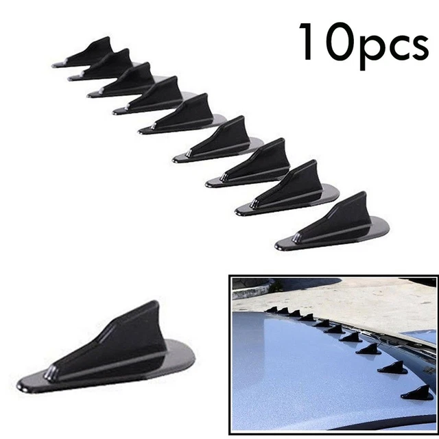 10Pcs/set Roof Vortex Generator Universal PP EVO-Style Fins Spoiler Wing Kit New