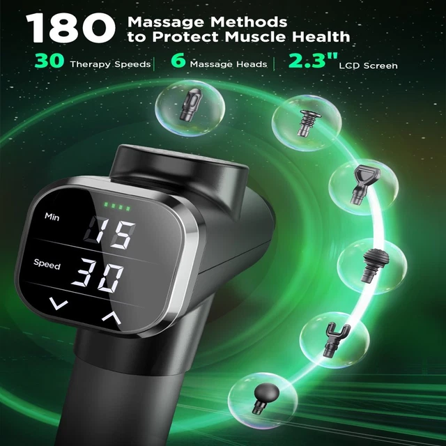 Massage Percussion Massager 30 Speed Deep Tissue Muscle Vibrating Relaxing