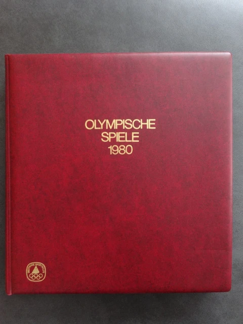 Motivsammlung Olympiade 1980 nur UdSSR und USA auf 120 Vordruckseiten, 3 Alben