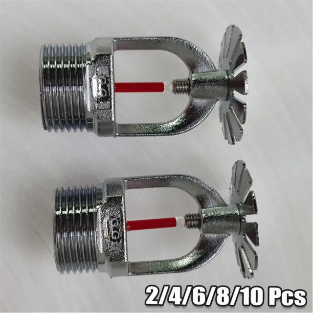 2/4/6/8/10pcs Globe 155°F Chrome Pendent Fire Sprinkler Head 1/2" Quick Response