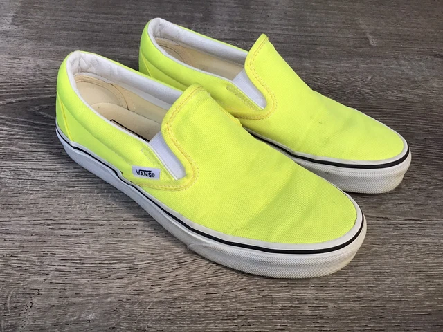 Vans Slip on Shoes Womens Size 7 / Mens 5.5  508731 Sneakers womens neon yellow