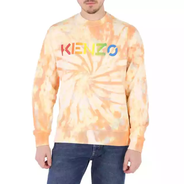 Kenzo Men's Tie Dye Logo Print Cotton Sweatshirt