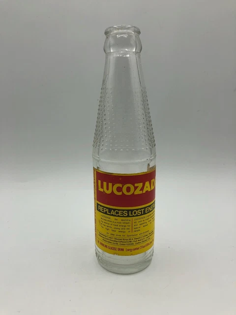 Vintage Lucozade Glass Bottle Energy Drink Beecham of Ireland 6 fl oz
