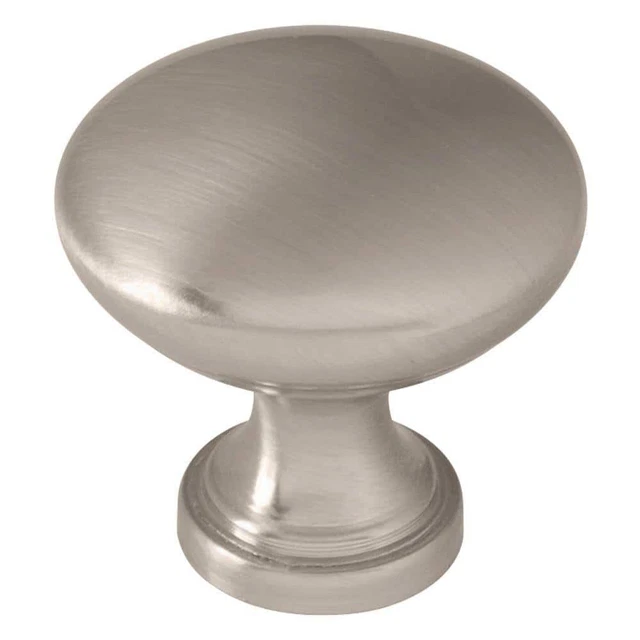 50 Pack 1-1/4 Satin Nickel Round Cabinet Drawer Knobs Kitchen Door Pulls Handles