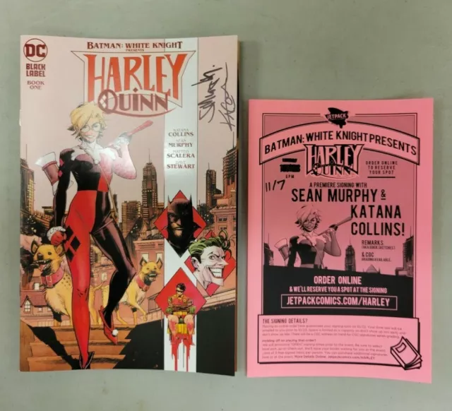 Batman White Knight Harley Quinn 1 Signed Katana Collins Sean Murphy Dc + Bonus