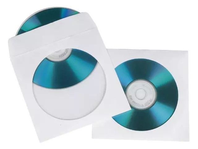 CD/DVD Protettivo Maniche, Bianco 50 Confezione - Hama