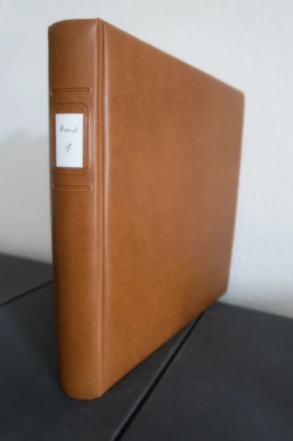 Lindner-Ringbinder   braun + BRD  Vordruck-Blätter-1949-1968 ab 1962 mit Marken