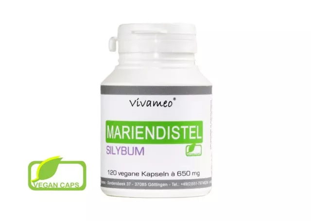 vivameo 120 Le Chardon-Marie Kapseln à 650 mg Silybum, Silymarin (sans Ajouts)