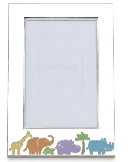 Reed and Barton Silver Plated Jungle Parade Baby Child Frame 4x6 Photo NEW