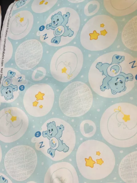 Care Bears Vintage Bedtime Bear 100% Cotton Fabric BTY 36”x44”