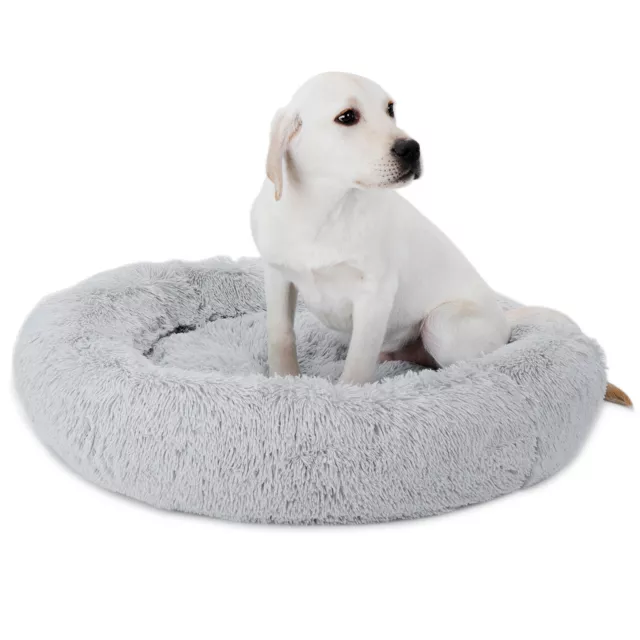 Dog Bed Faux Fur Donut Cuddler Cat Bed Self-Warming Soft For Improved Sleep
