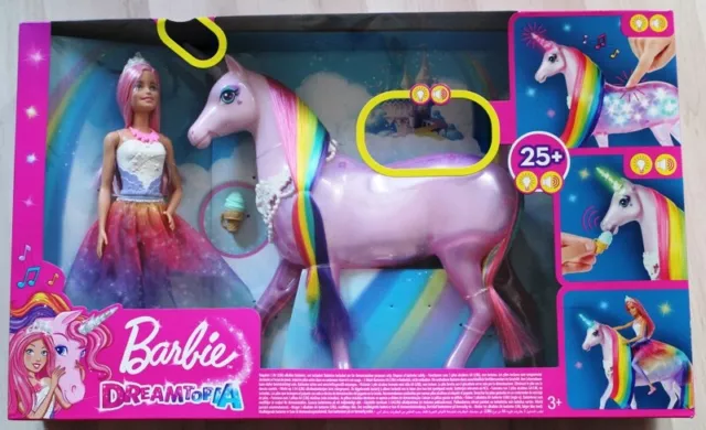 Prinzessin + Magisches Zauberlicht Einhorn FXT26 Barbie Dreamtopia von Mattel