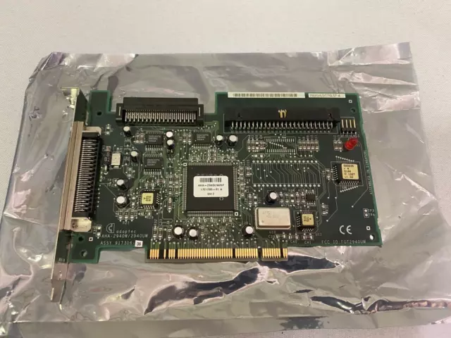 Adaptec Aha-2940Uw Ultra Wide Scsi Controller Pci Adapter Card 68 & 50 Pin 2940W