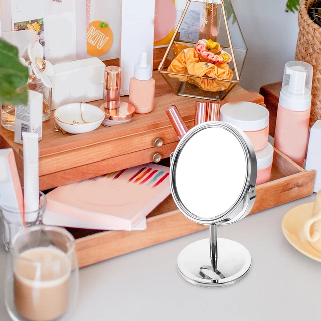 Specchio Da Tavolo Girevole In Legno - 360°, Per Trucco E Decorazione - Foto 12