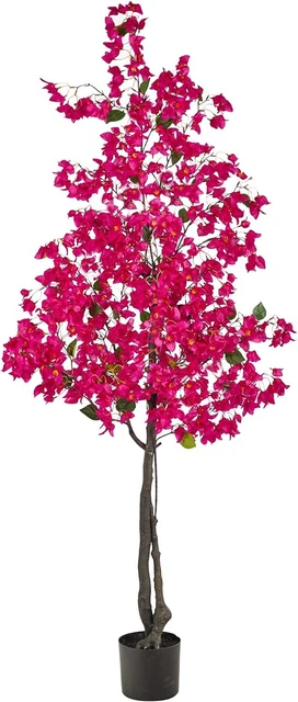 Nearly Natural 6ft. Bougainvillea Artificial Tree Pink 26 W x 10 D 72 H