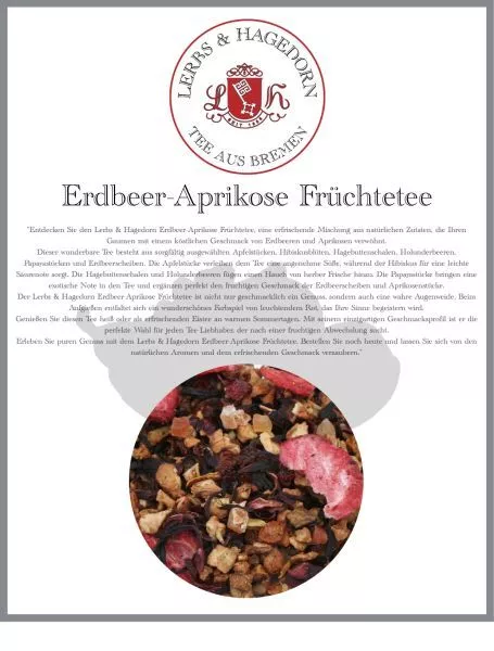 Erdbeer-Aprikose 250g Té de Frutas