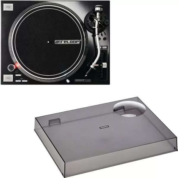 Reloop RP-7000 MK2 Schwarz DJ Turntable DJ Plattenspieler+ Abdeckhaube | NEU