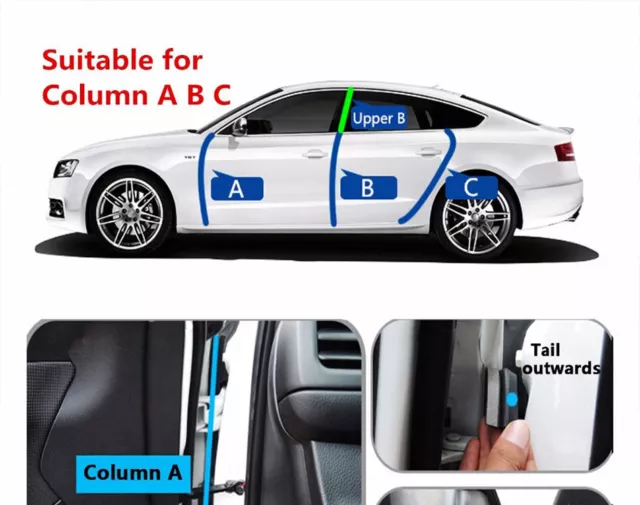 3M Junta de goma adhesiva en el interior de la puerta del auto "Z" para aislamie