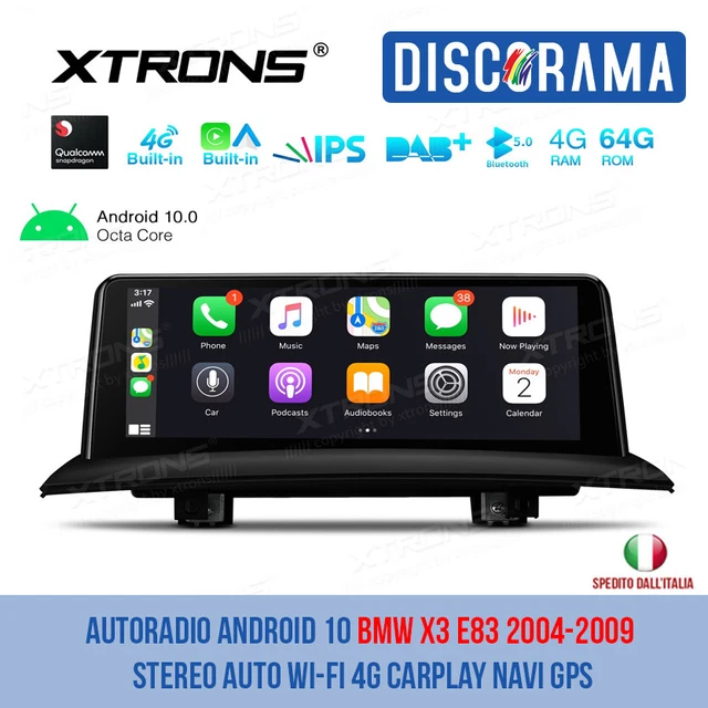 Autoradio Android 10 Bmw X3 E83 2004-2009 Stereo Auto Wi-Fi 4G Carplay Navi Gps