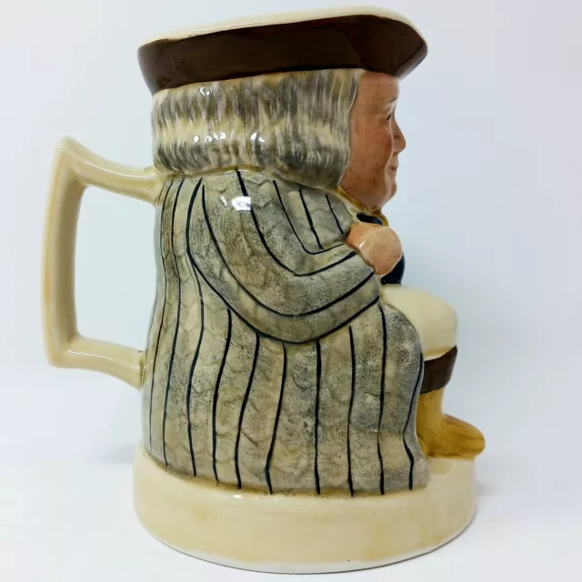 Vintage Tony Wood Medium Toby Jug Grey Jacket Staffordshire England British VGC 2