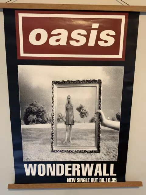 Oasis Poster Vintage Wonderwall Single Rare 1995 Liam Noel Gallagher  20x30