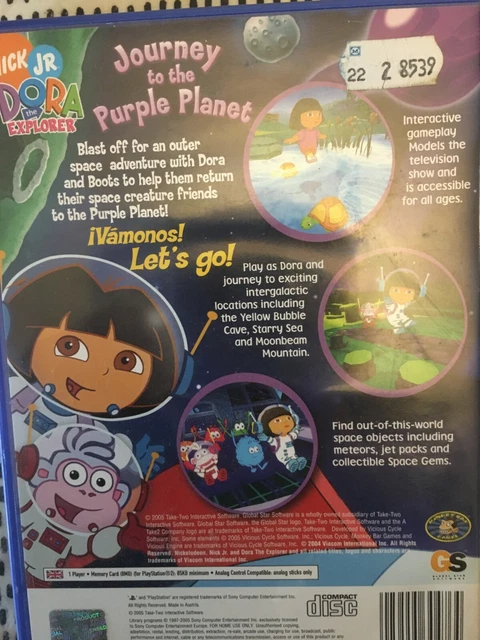 DORA THE EXPLORER Journey To The Purple Planet (Sony Playstation 2) PS2 ...