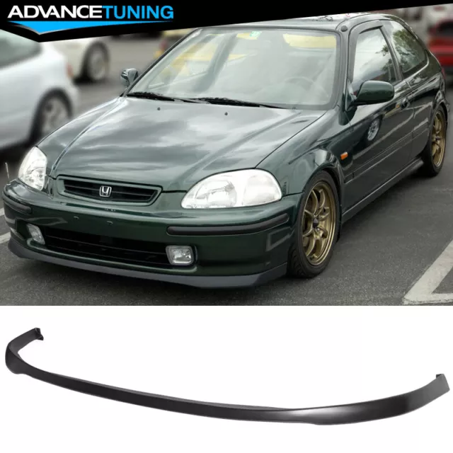 Fits 99-00 Honda Civic EK Sir Style Front Bumper Lip Spoiler Unpainted PU