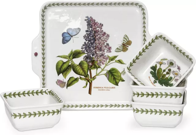 Portmeirion Botanic Garden Collection 5-Piece Accent Bowl Set, Porcelain