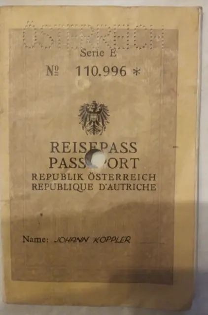 alter Reisepass Österreich BH Wels 1967 f. einen Herrn aus Sipbachzell OÖ(A9353)