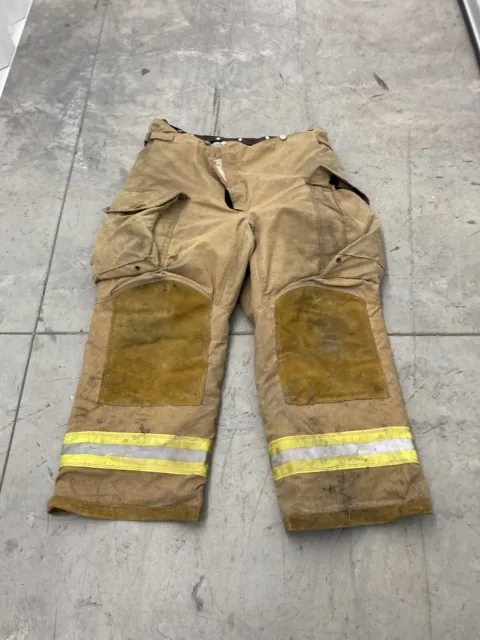 Brown Globe Firefighter Turnout Bunker Pants w/ Yellow Reflect Tape