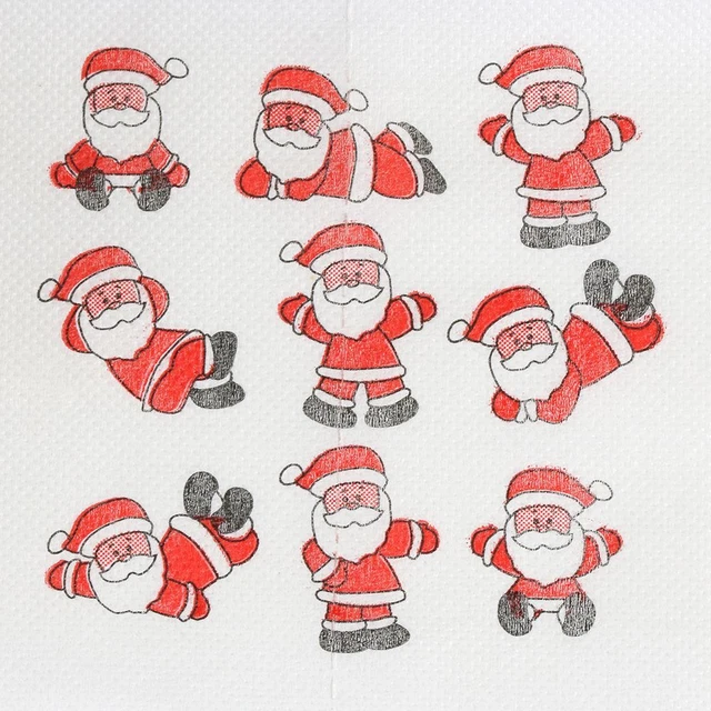 Decoracion de Navidad Papel higiénico Suministros de Navidad Rollo de tejido 6