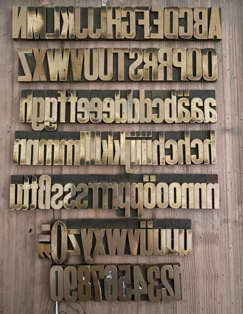 Prägeschrift für Buchbinder Messing Grotesk Messingbuchstaben Prägen Leder 41mm