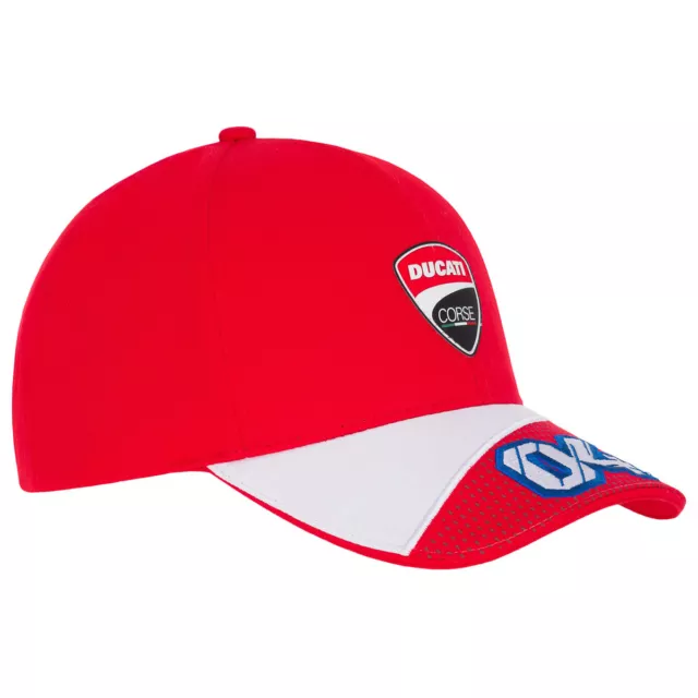 DUCATI Corse Moto GP Kappe Cap Mütze ANDREA DOVIZIOSO D04 rot schwarz NEU