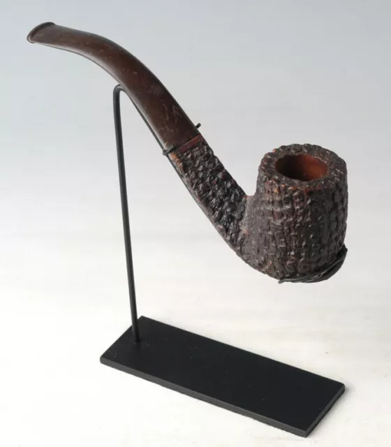 20th Century, Burmese Wooden Pipe with Stand