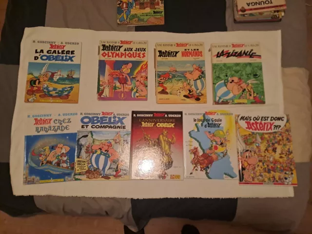 Lot de 9 BD astérix plusieurs générations