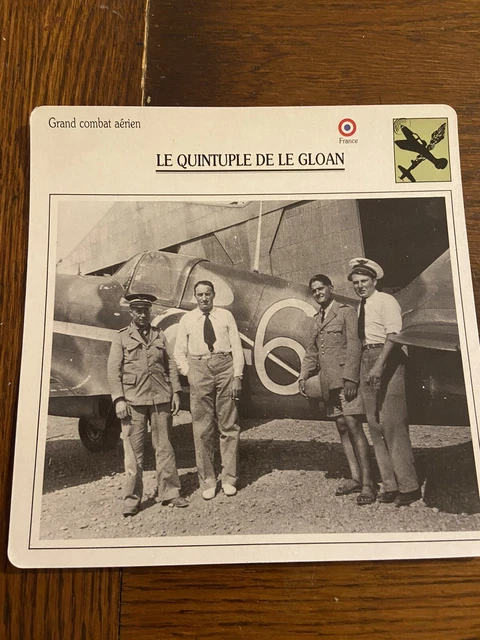 Carte Collection Grand Combat Aérien LE QUINTUPLE DE LE GLOAN
