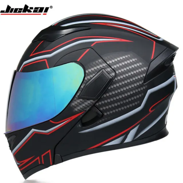 DOT Modular Helmet Motorcycle Helmet Flip Up Full Face Dual Visor Colorful Lens