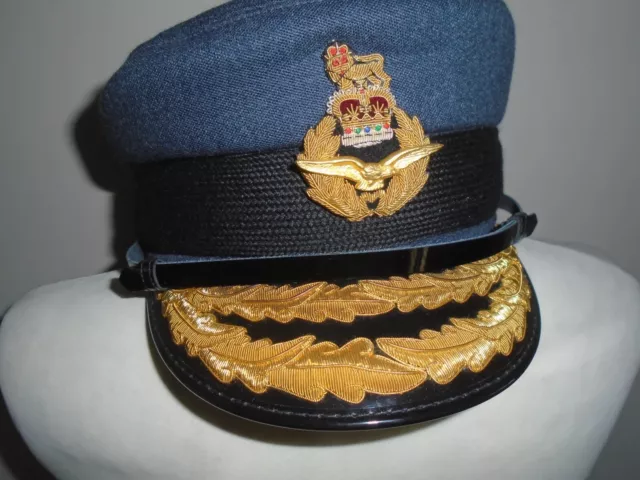 Raf Womens  Officers Air Rank Cap With Badge Size 55Cm Genuine Raf Issue New