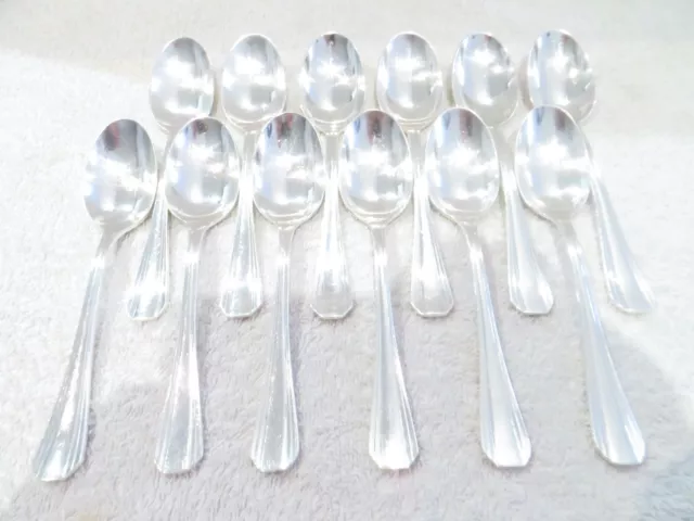 Vintage French silver-plated 12 coffee spoons Christofle Boreal 13,7cm 2