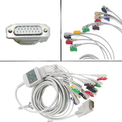 fit For Nihon kohden Cardiofax Q,1350,1350A Clip/Grabber 10-leads ECG/EKG Cable