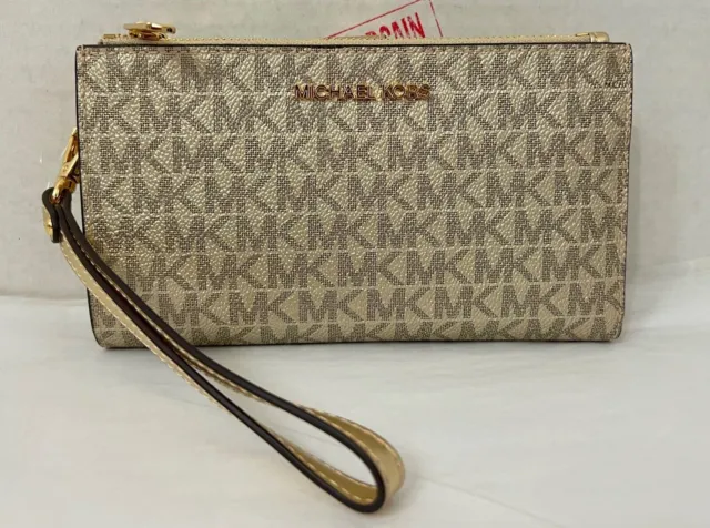 Michael Kors Jet Set Travel X Chain Signature Pale Gold  Shoulder Bag & Wallet