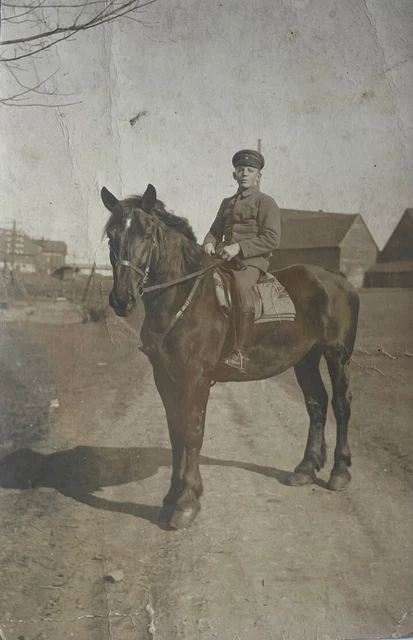 1914 Foto Stolzer Reiter Schönes Pferd Westpreussen Kavallerie 1.Wk Patriotika