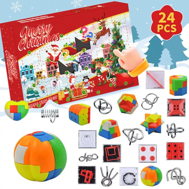 Kids Boys Girl Sensory Fidget Toys Christmas Countdown Advent Calendar 24-days