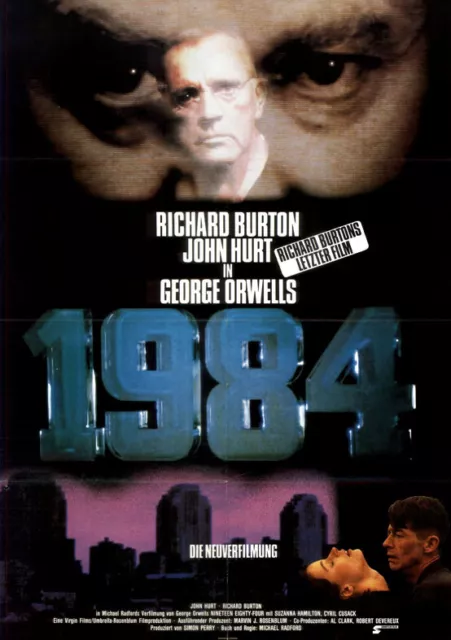 1984 ORIGINAL A1 Kinoplakat George Orwell / Richard Burton / John Hurt /C Cusack