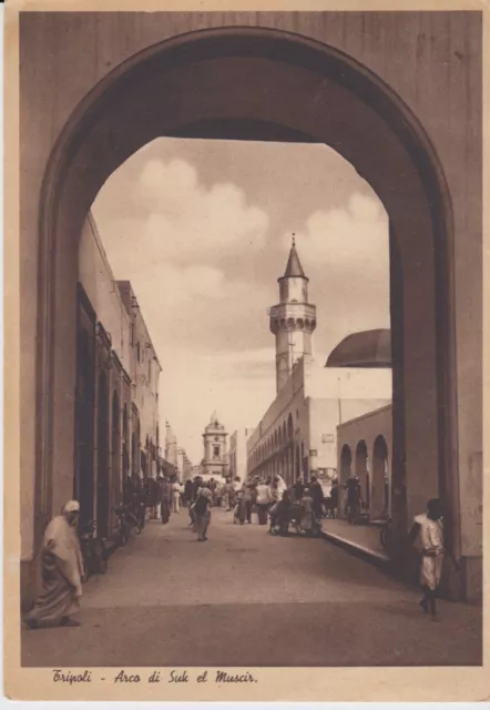 $CC/ Libia - Tripoli - Arco di Sul el Muscir - Viaggiata 1955