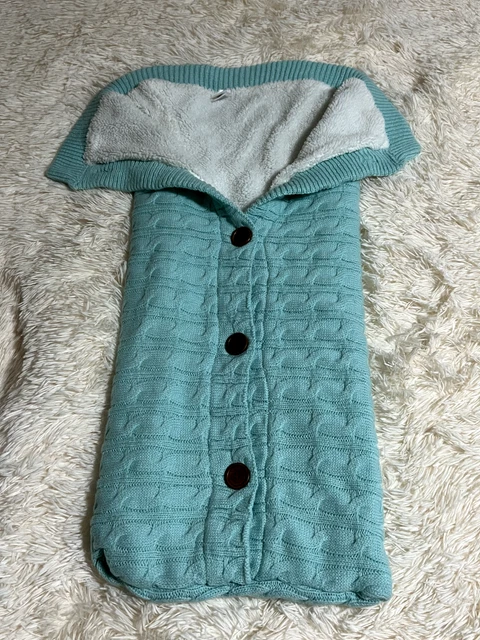 Unisex Baby Sherpa Knitted Baby Lounge Stroller Wrap Sack
